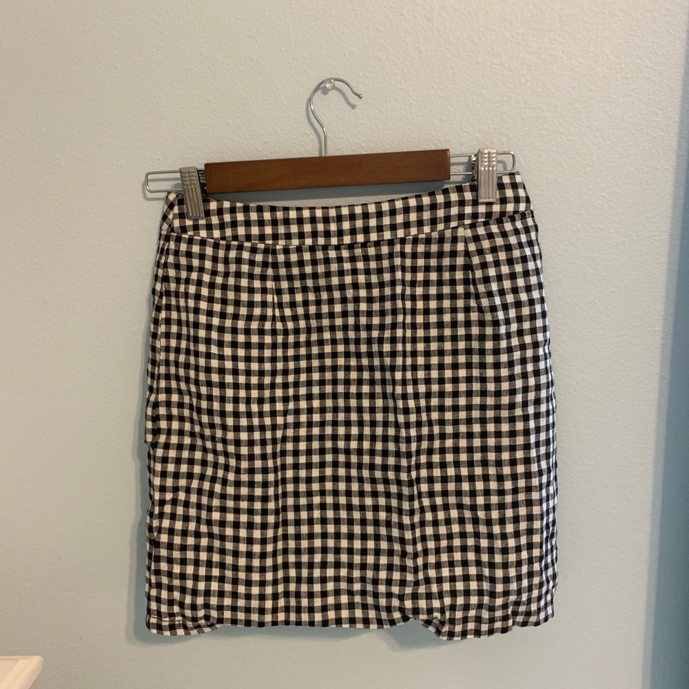 Gingham mini skirt